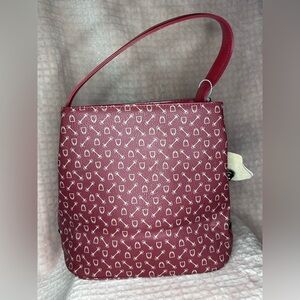 Elegant Red Patterned Women's Bag